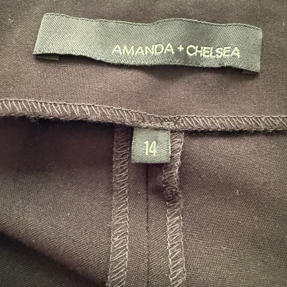 New Amanda + Chelsea Black Side Zip Pants